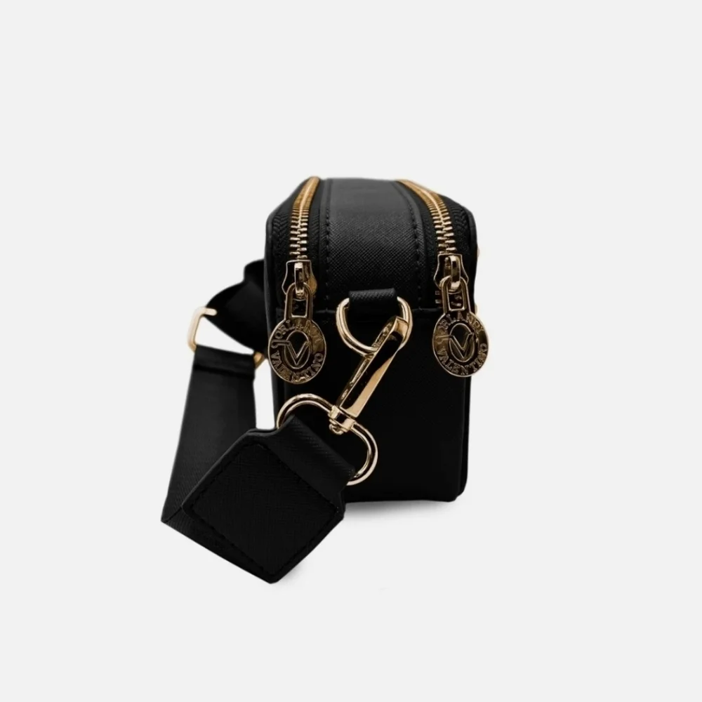 NWT VALENTINO ORLANDI Studded Double Zip Crossbody Camera Bag - Black - Picture 5 of 8